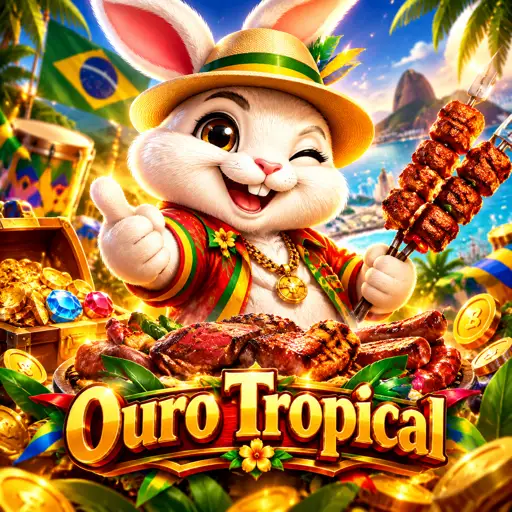 Card do jogo Fortune Rabbit com o coelho dourado