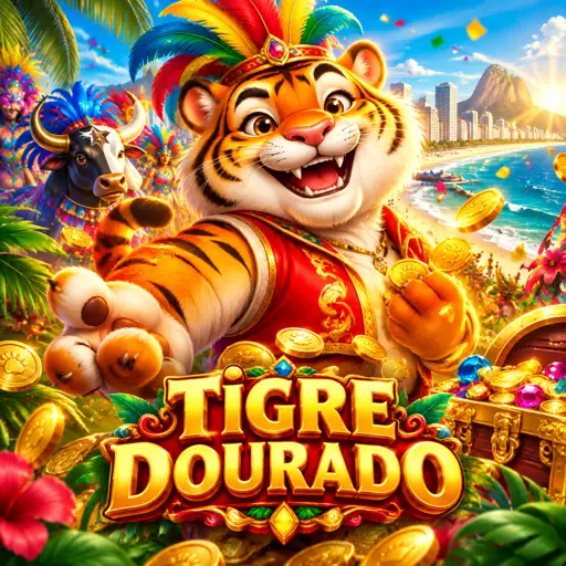 Card do jogo Fortune Tiger com o tigre dourado
